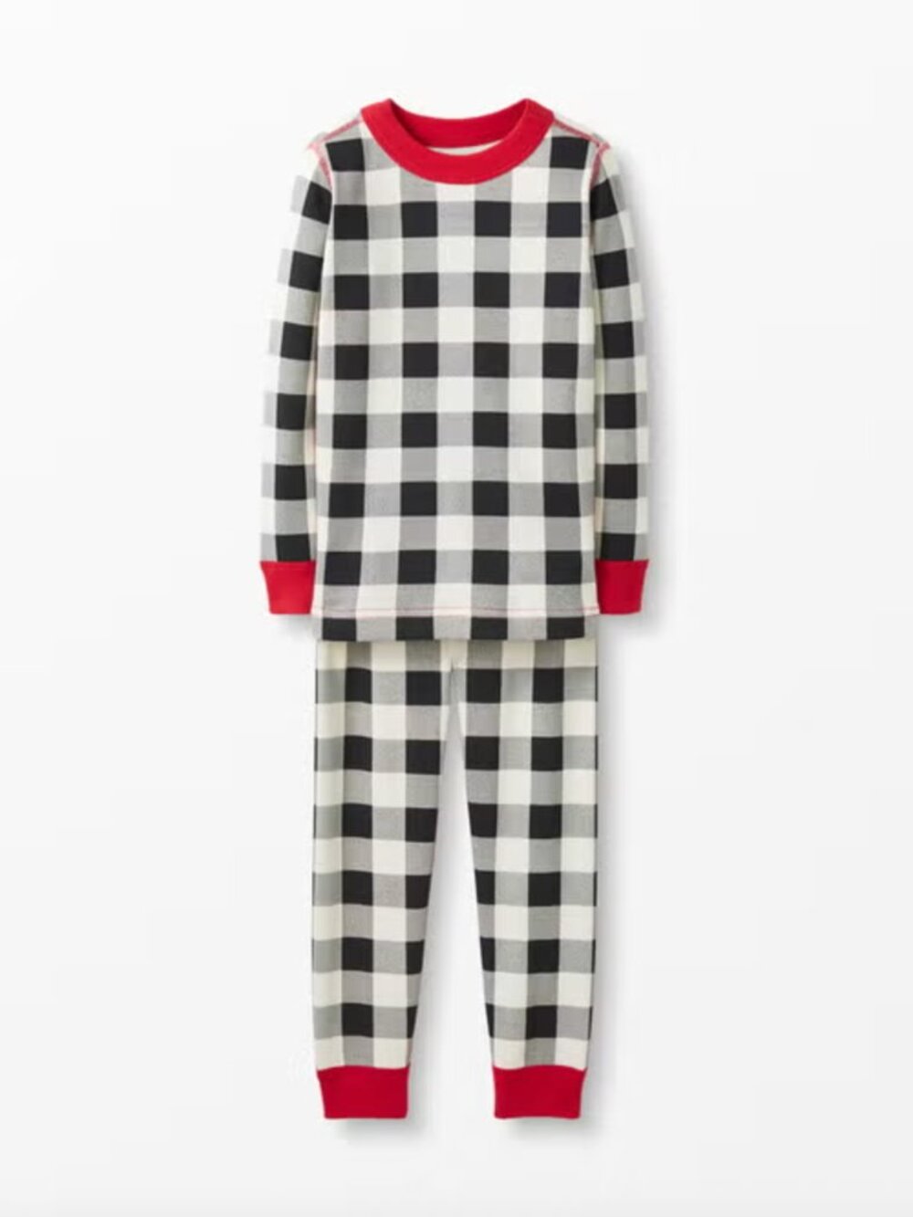 Hanna Andersson HannaJams Long John Pajama Set Buffalo Plaid - Size 5 110